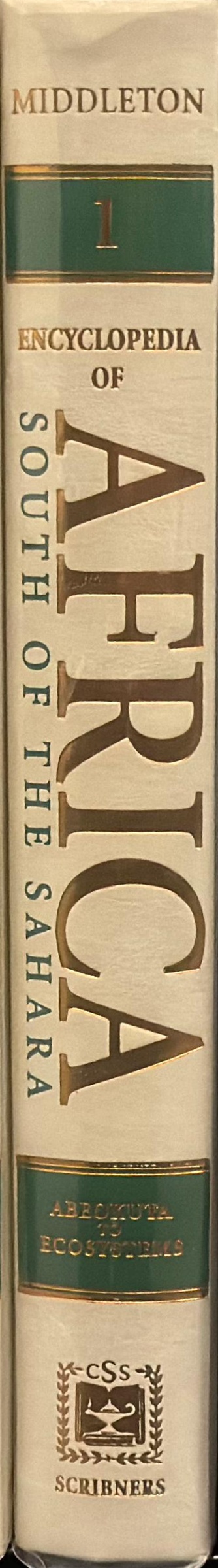 Encyclopedia of Africa south of the Sahara : volume 1 spine