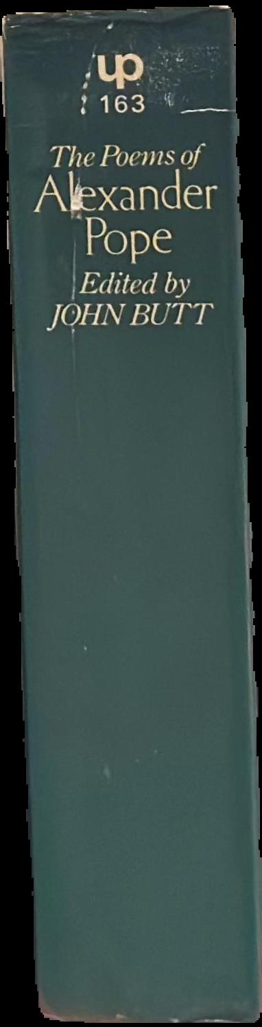 The poems of Alexander Pope : a one-volume edition of the Twickenham text with selected annotations / edited by John Butt spine