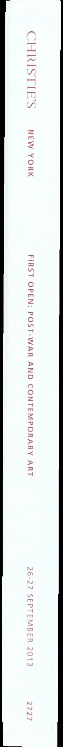 First open : post-war and contemporary art : Thursday 26 September 2013 spine