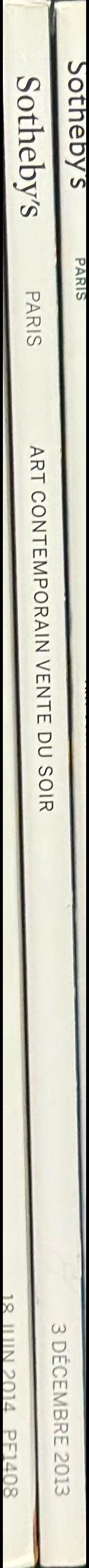 Art contemporain vente du soir : vente a Paris 3 Decembre 2013 spine