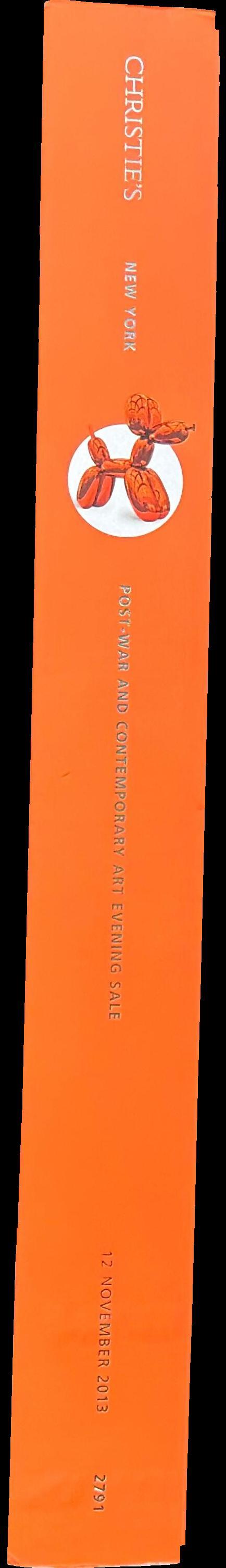 Post-War and contemporary art : evening sale : Tuesday 12 November 2013 spine
