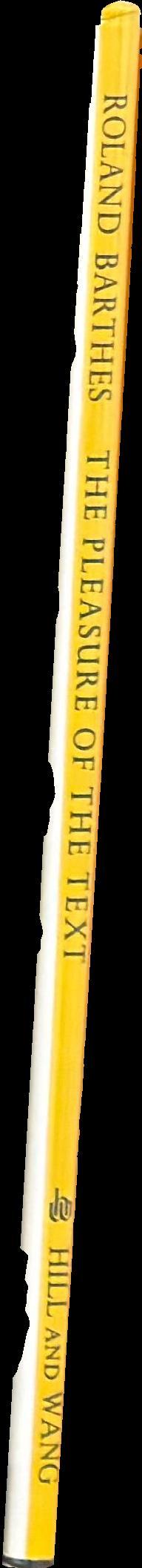 The pleasure of the text spine