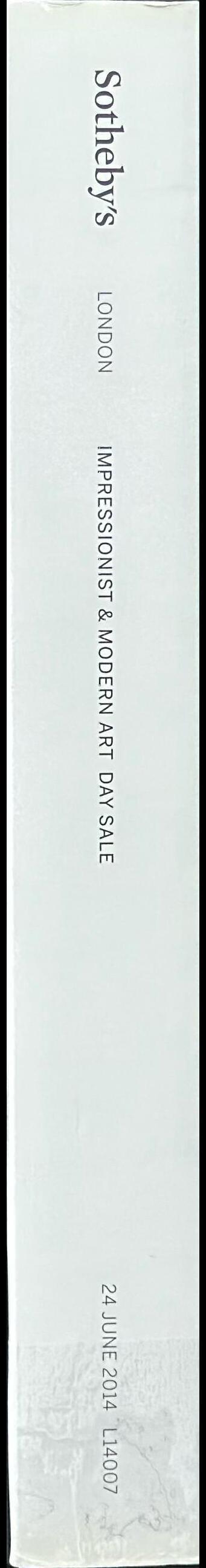 Impressionist and modern art day sale : auction in London, 24 June 2014 spine