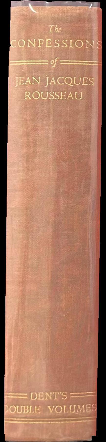 The confessions of Jean Jacques Rousseau spine