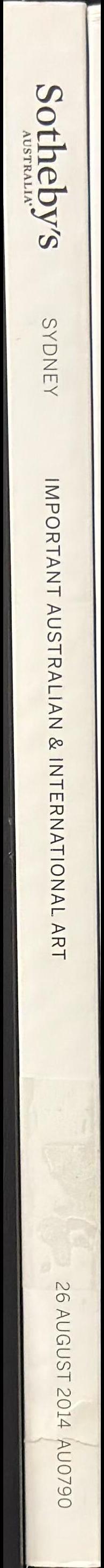 Important Australian and international art : auction in Sydney, 26 August 2014 spine