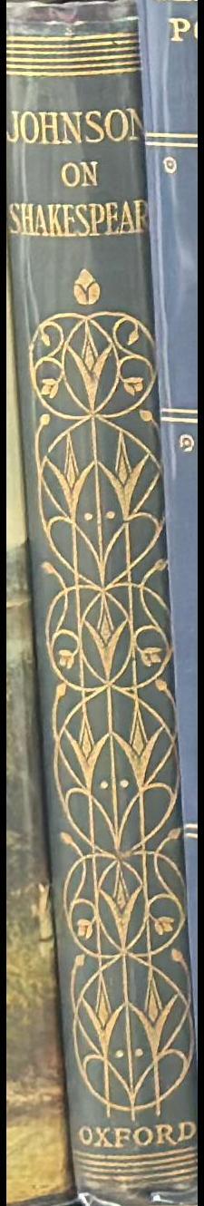 Johnson on Shakespeare : essays and notes spine