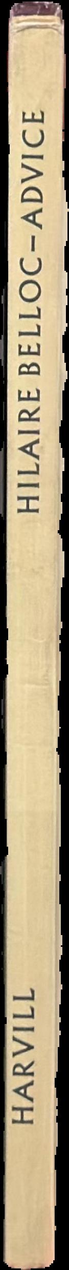 Advice / Hilaire Belloc spine
