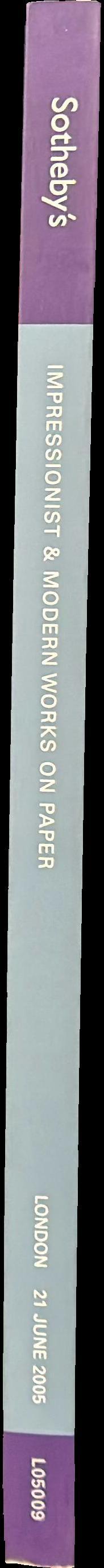 Impressionist and modern works on paper : London, Tuesday 21 June 2005 spine