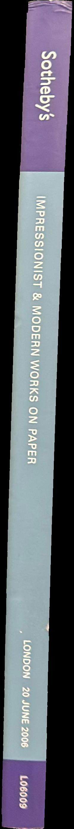 Impressionist and modern works on paper : London, 20 June 2006 spine