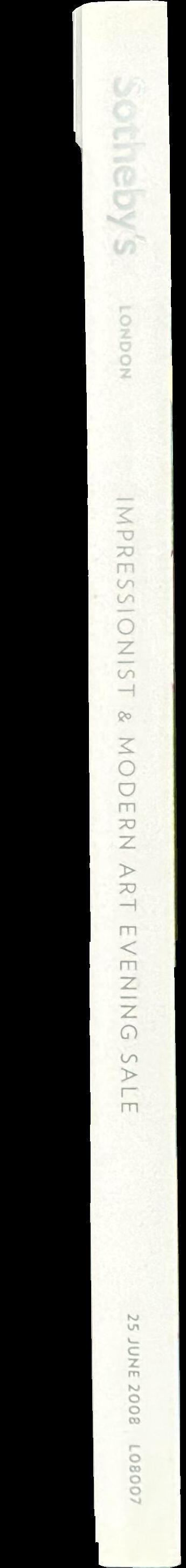 Impressionist and modern art evening sale : London, Wednesday 25 June 2008, 7 pm spine