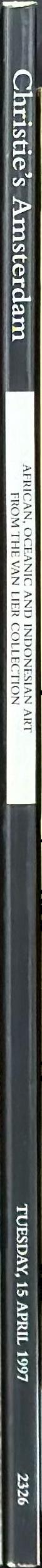 African, Oceanic and Indonesian art from the Van Lier Collection : auction, Tuesday, 15 April 1997 at 2.00 pm spine