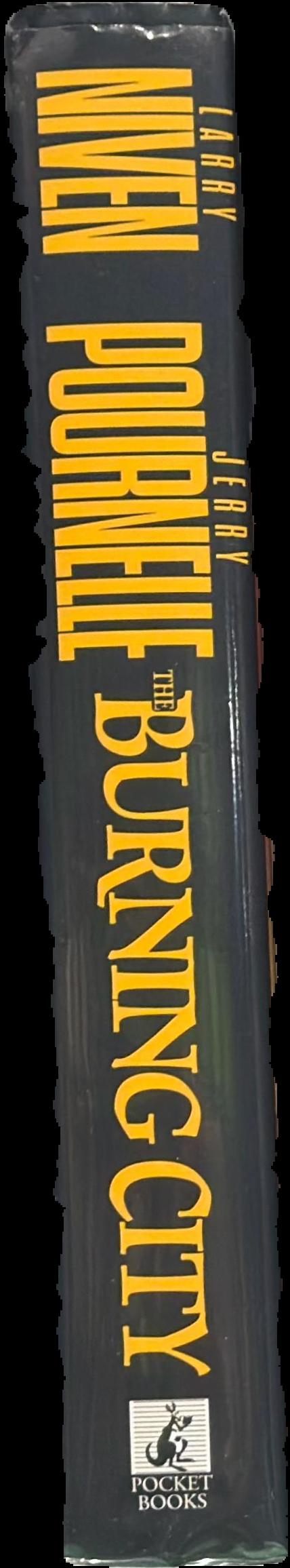 The burning city / Larry Niven & Jerry Pournelle spine