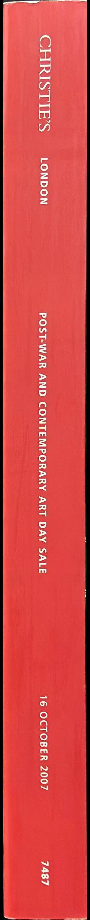 Post-war and contemporary art day sale : Tuesday 16 October 2007 spine