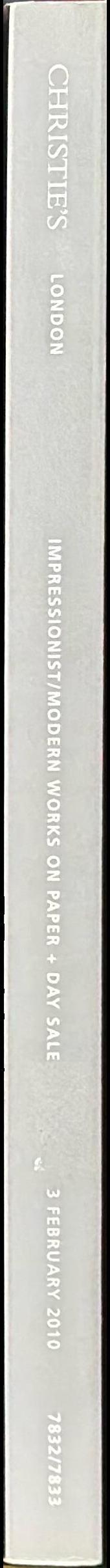 Impressionist/modern works on paper and day sale : Wednesday 3 February 2010 spine