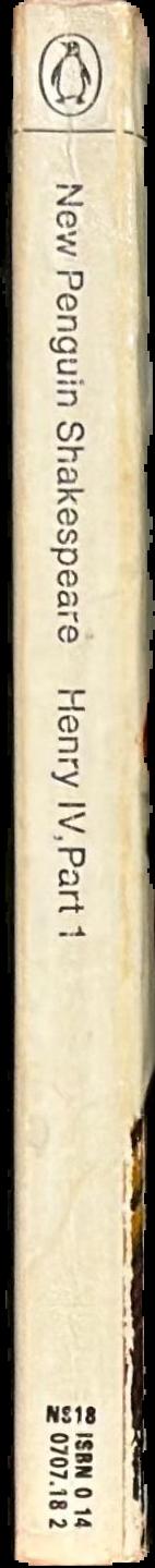 The first part of King Henry the Fourth spine