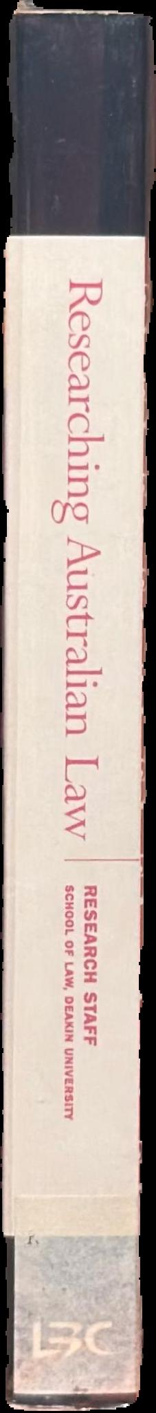 Researching Australian law spine