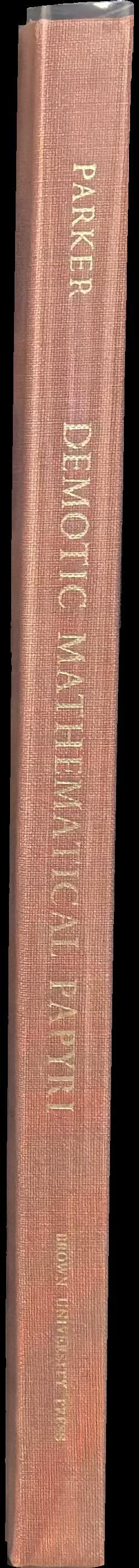 Demotic mathematical papyri spine