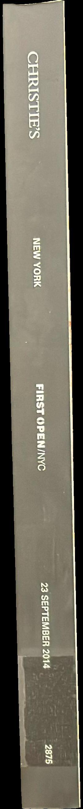First open / NYC : post-war and contemporary art, Tuesday 23 September 2014 spine