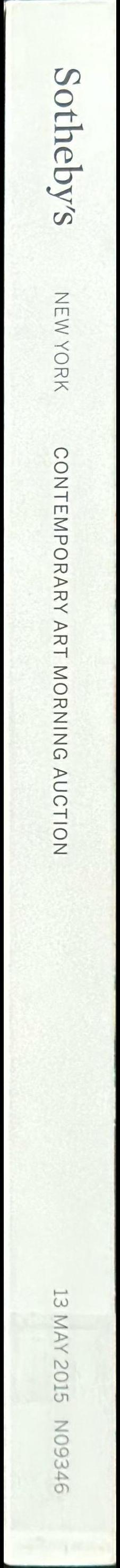 Contemporary art morning auction : auction in New York, 13 May 2015 spine
