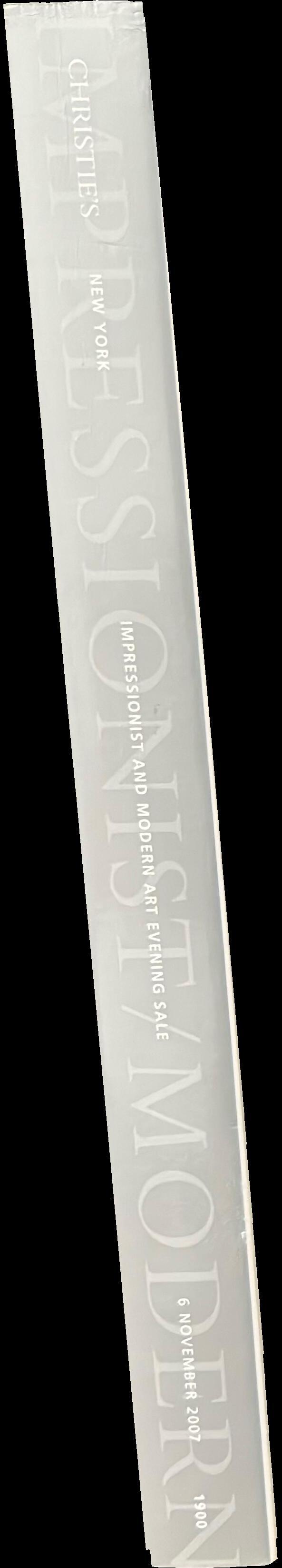 Impressionist and modern art : evening sale, Tuesday 6 November 2007 spine