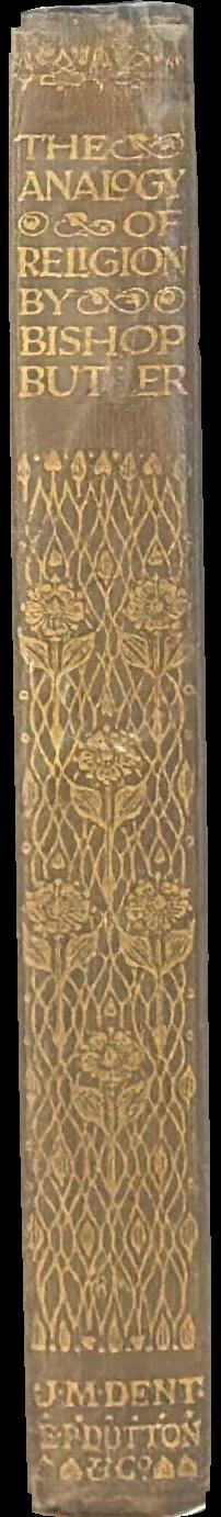 The analogy of religion : natural and revealed / by Bishop Butler spine