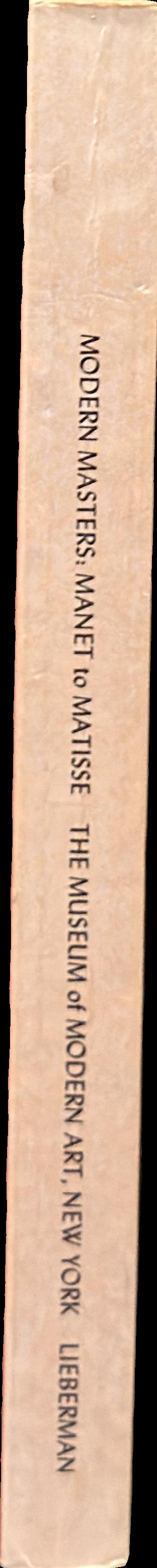 Modern masters : Manet to Matisse spine