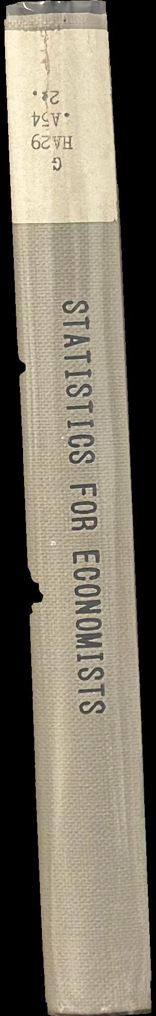 Statistics for economists / by R. G. D. Allen spine