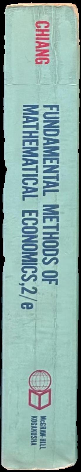 Fundamental methods of mathematical economics spine