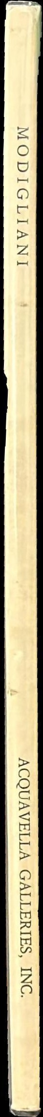 Amedeo Modigliani : loan exhibition for the benefit of the Museum of Modern Art, New York : October 14-November 13 1971 spine