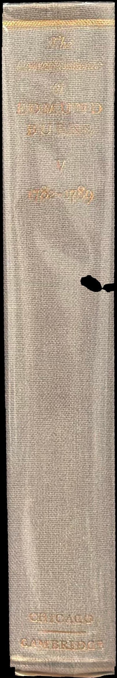 The correspondence of Edmund Burke : volume 5, July 1782-June 1789 spine