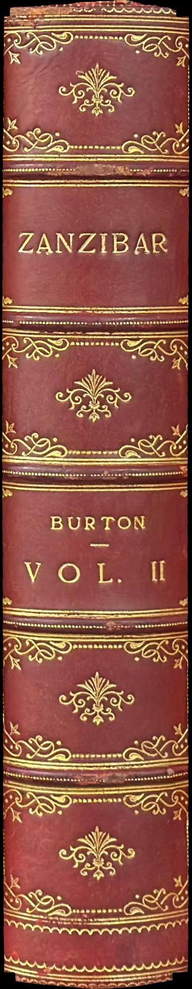 Zanzibar : city, island, and coast : in two volumes, vol. II / by Richard F. Burton spine