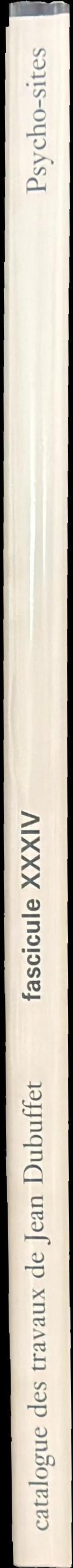 Catalogue des travaux de Jean Dubuffet : fascicule XXXIV : psycho-sites spine