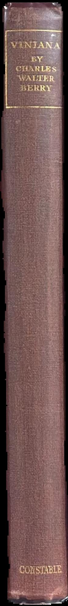 Viniana / by Charles Walter Berry ; with an introduction by H. Warner Allen spine
