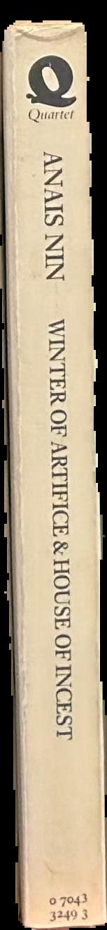 Winter of artifice ; House of incest / Anais Nin ; prefatory note by Gunther Stuhlmann spine