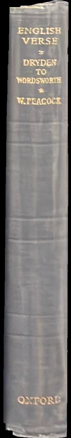English verse : in five volumes : volume III : Dryden to Wordsworth spine