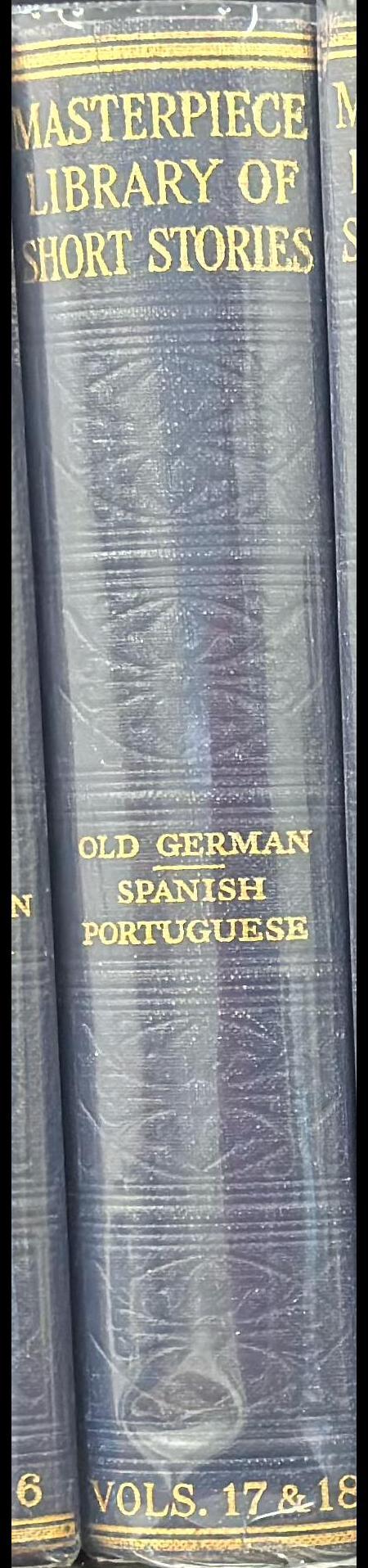 The masterpiece library of short stories : the thousand best complete tales of all times and all countries spine