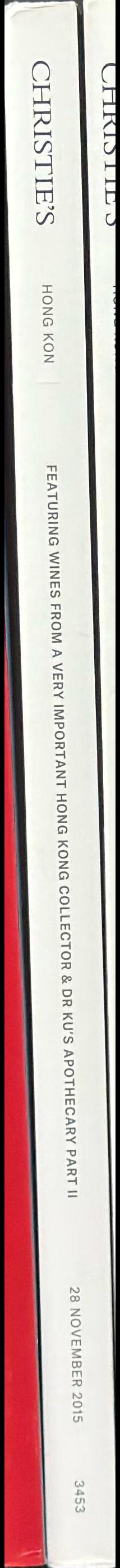 Fine & rare wines, featuring wines from a very important Hong Kong collector & Dr Ku's apothecary part II : Saturday 28 November 2015 spine