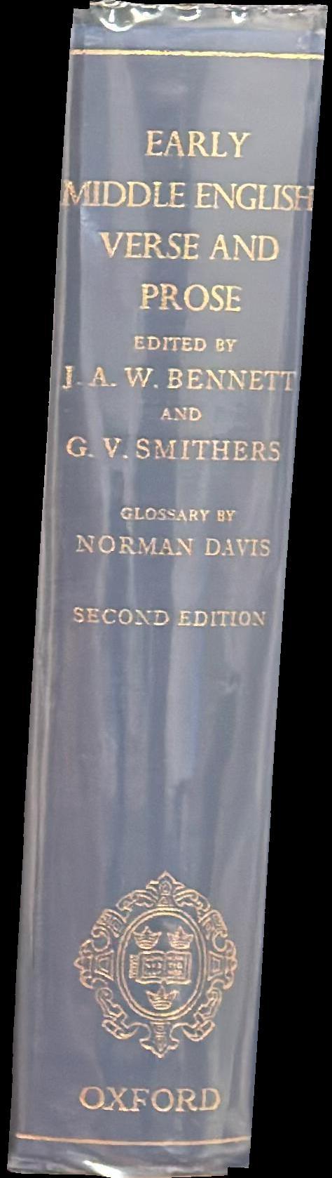 Early Middle English verse and prose spine