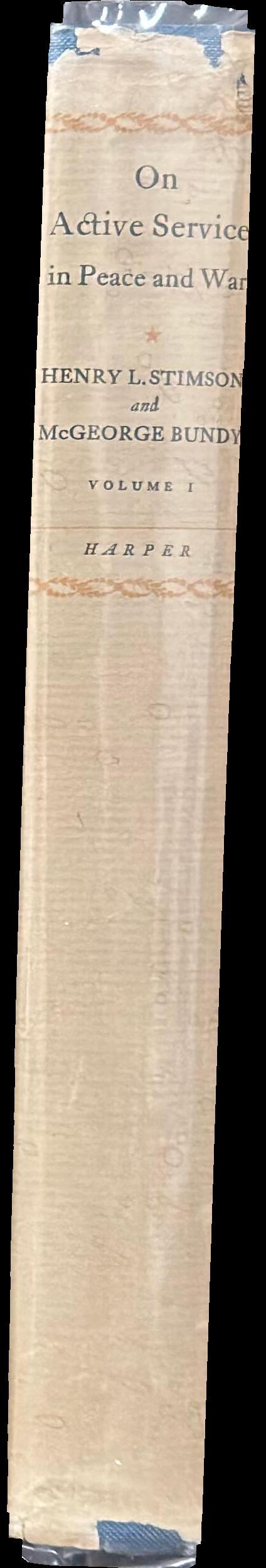 On active service in peace and war : volume I spine
