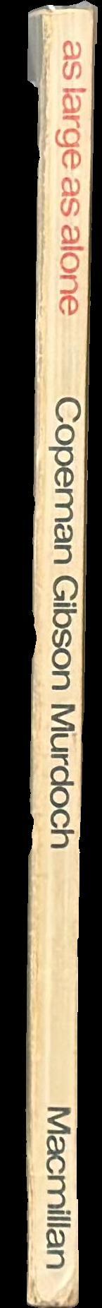 As large as alone : recent poems spine