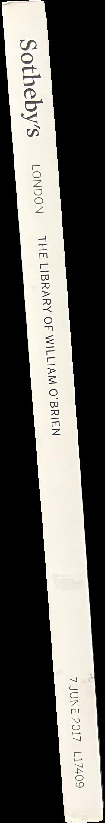 The library of William O'Brien, property of the Milltown Park Charitable Trust : auction in London, 7 June 2017 / Sotheby's spine