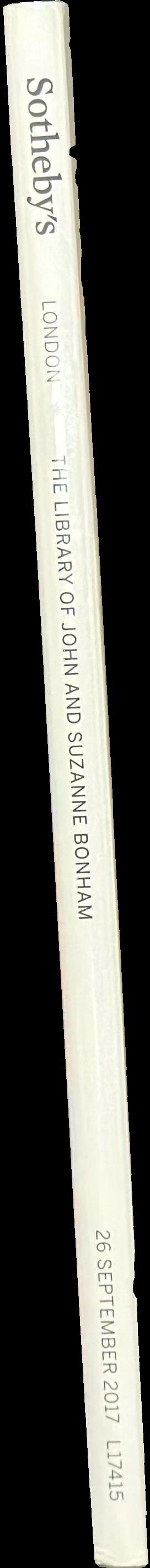 The library of John and Suzanne Bonham : auction in London, 26 September 2017 / Sotheby's spine