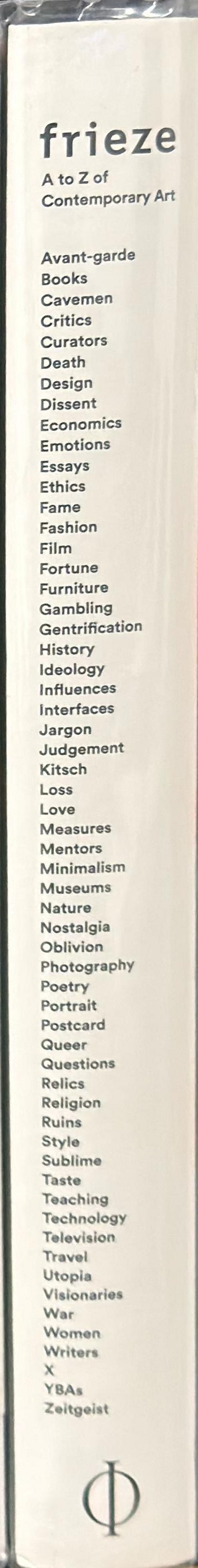 Frieze A to Z of contemporary art spine