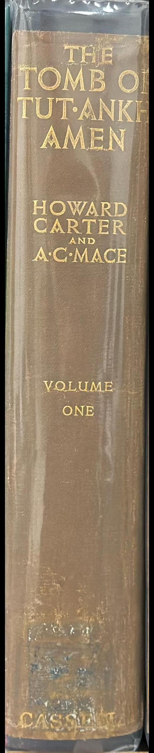 The tomb of Tut-Ankh-Amen : discovered by the late Earl of Carnarvon and Howard Carter : volume I spine