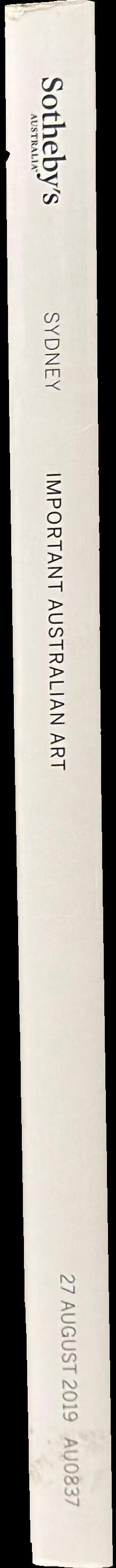 Important Australian art : auction in Sydney, 27 August 2019 spine