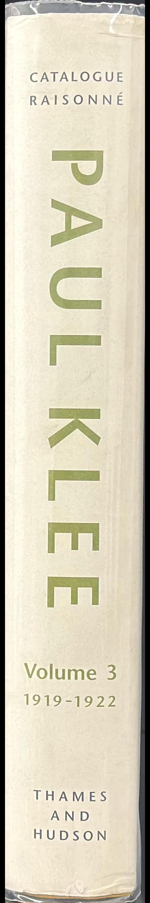 Paul Klee catalogue raisonne : volume 3, 1919-1922 spine