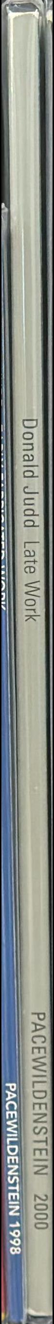 Donald Judd : late work spine