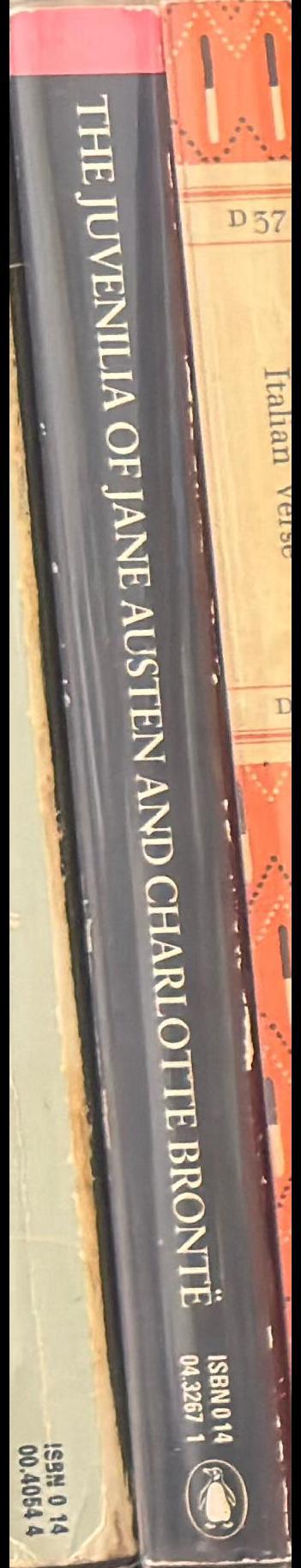 The juvenilia of Jane Austen and Charlotte Brontë spine