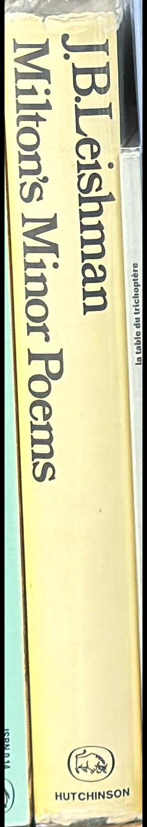Milton's minor poems spine