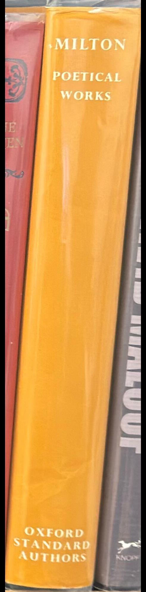 Milton : poetical works spine